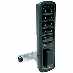 CompX Timberline Pearl Matte Black 5/8" Vertical Mount Push Button Electronic Lock - SKU: PRLK-M-V-2-BK