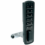 CompX Timberline Pearl Matte Black 1 3/16" Vertical Mount Push Button Electronic Lock - SKU: PRLK-M-V-3-BK