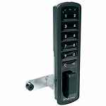 CompX Timberline Pearl Matte Black 1 3/4" Vertical Mount Push Button Electronic Lock - SKU: PRLK-M-V-5-BK