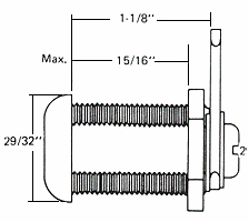 ESP 1 1/8" Cam Lock - SKU: ULR-1125STD