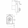 timberline_CB-361_glass_door_lock_dimensions