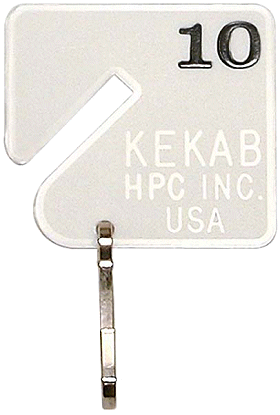 HPC Slotted Numbered Key Tags - SKU: H-NT-1