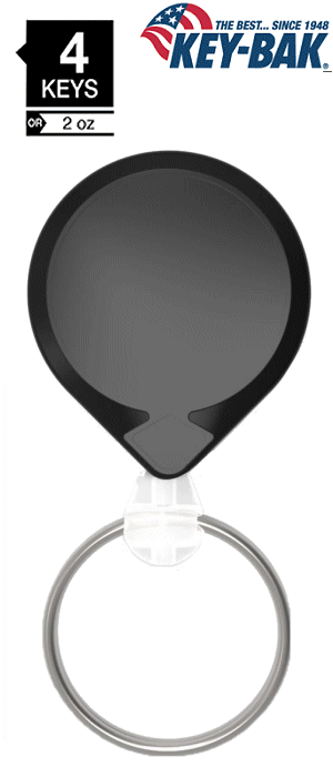 Key-Bak MINI-BAK® Lightweight Retractable Keychain - SKU: 0050-006