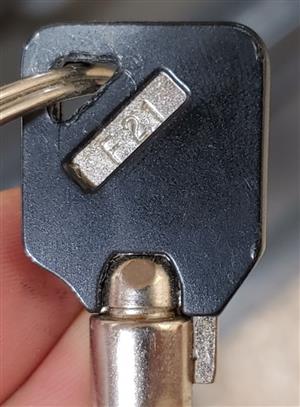 F21 Gladiator Toolbox Lock Key