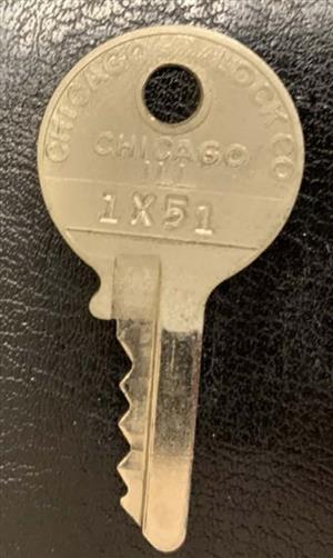 Chicago Lock Co 1X51 Key