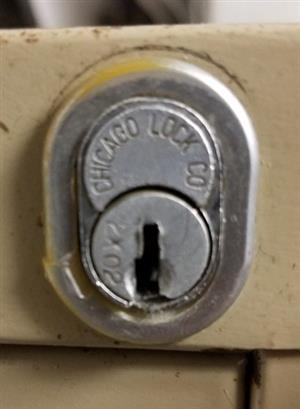 Chicago Lock Co 2X02 File Cabinet Lock Key