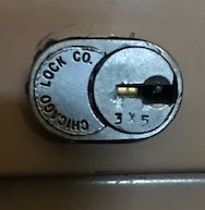 Chicago Lock Co 3X5 File Cabinet Lock Key