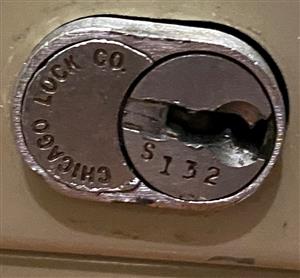 Chicago Lock Co S132 File Cabinet Lock Key