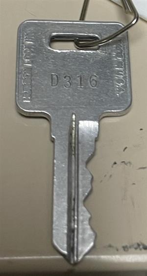 Hudson D316 File Cabinet Lock Key