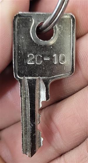 DOM 2C-10 File Cabinet Lock Key