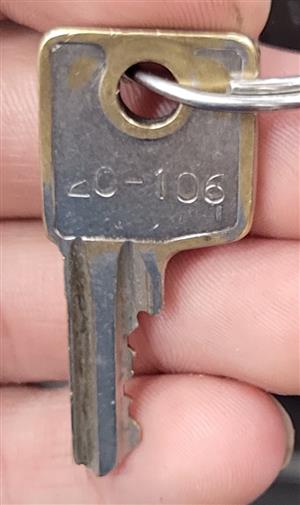 DOM 2C-106 File Cabinet Lock Key