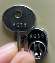 Fire King HG39 File Cabinet Lock Key