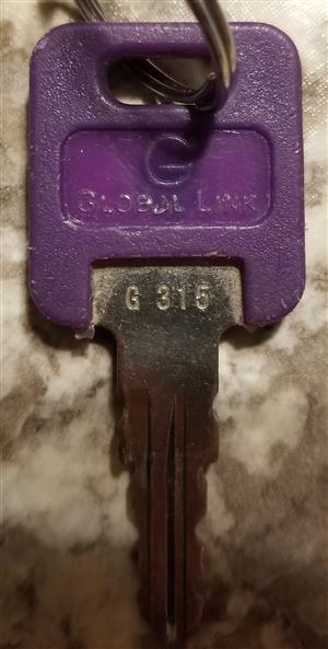 Global Link G315 RV Lock Key