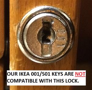 IKEA 001 LOCK - KEY UNAVAILABLE