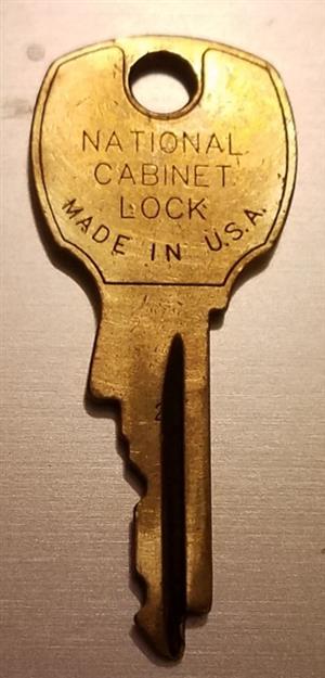 National Cabinet Lock Mailbox Key