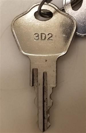 Sentry Safe 3D2 Key