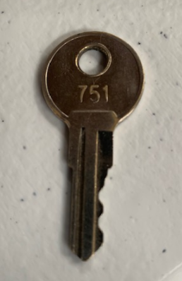 Example Southco 751 Cut Key