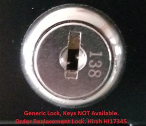 Generic Lock, Keys NOT Available. Order Replacement Lock, Hirsh HI17345